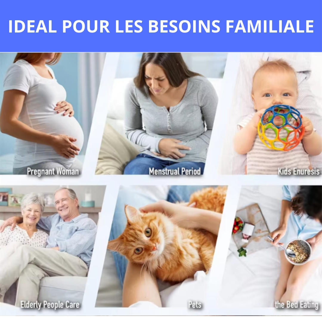 Couverture Imperméable Ultra-Confort + 2 taies d'Oreillers